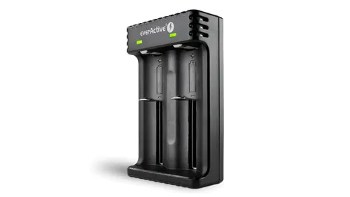 everActive Ladegerät für 2 Li-Ionen-Akkus 18650 - Praktisches Ladegerät für 2 Li-Ionen-Akkus 18650, ideal für eine zuverlässige Energieversorgung Ihrer Geräte.