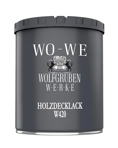 WO-WE Holzfarbe Holzlack Wetterschutzfarbe Außen & Innen - Lichtgrau RAL 7035-750 ml