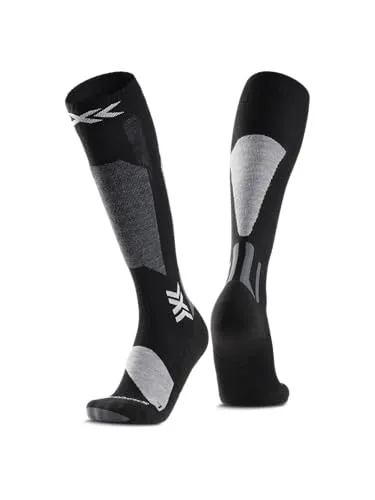 X-Socks Ski Discover OTC - Schwarz/Grau (B121) Gr. 35-38 - Sportsocken für Skifahrer, bieten gezielte Unterstützung durch O-Ring-Bandage für maximalen Komfort und Sicherheit auf der Piste.