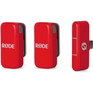 Kabelloses Mikrofon Micro USB-C in Rot - Ideal für Streaming mit 1x USB-C Anschluss. Genießen Sie eine Frequenz von 20 Hz bis 20 kHz für klare Audioqualität und flexiblen Einsatz.