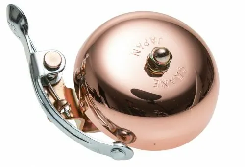 Crane Bell Co. Suzu Bell Fahrradklingel Copper, Signalglocke, Retro Look, Ø 55mm