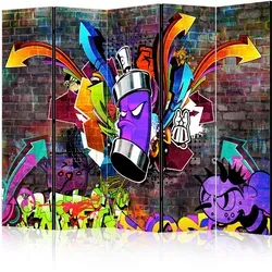 Paravent Graffiti Colourful Attack II Multicolor