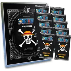 Panini One Piece Karten - Anniversary Sammelkarten (2025) - 1 Mappe + 10 Booster