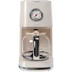 BiKitchen Filterkaffeemaschine nostalgia 150 - Cremeweiß glänzend, 900 W Leistung und stilvolles Design für perfekten Kaffeegenuss