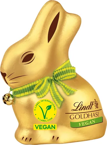 Lindt Goldhase vegan 100g - Vegane Schokolade mit Hafermehl und Hafersirup, perfekt für alle Schokoladenliebhaber, die auf tierische Produkte verzichten möchten.