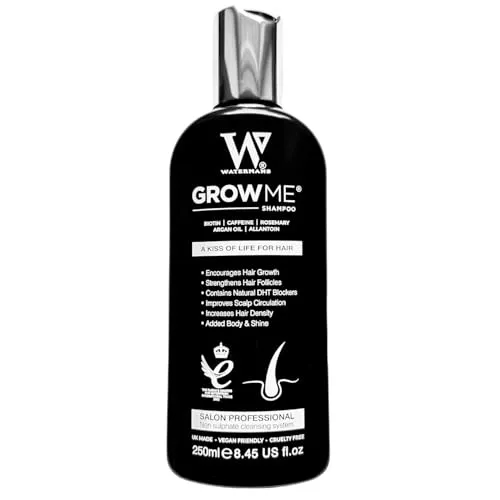 Grow Me Haarwachstums-stimulierendes Shampoo - Shampoo zur Förderung des Haarwachstums, angereichert mit Koffein und Biotin für volleres, gesünderes Haar und Reduktion von Haarausfall. Ideal für alle Haartypen.