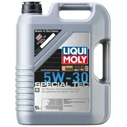 LIQUI MOLY Motoröl Special Tec 5W-30, 5 Liter - Hochleistungs-Motorenöl für Benzin- und Dieselfahrzeuge, sorgt für geringeren Kraftstoffverbrauch und längere Motorlebensdauer dank fortschrittlicher Formulierung.