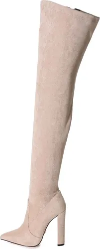 Giaro Stiefel in Übergrößen Grau TRINKET STONE VELOUR - Damenstiefel Größe 42 - Stylische Giaro Damenschuhe in Übergröße: Modische Stiefel in Grau mit komfortabler Passform. Ideal für jeden Anlass, gefertigt aus Kunstleder und mit einem Blockabsatz von 13 cm für einen eleganten Look.
