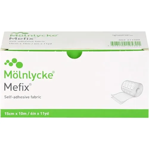 Mefix Fixiervlies 10 mx15 cm Pflaster - Erste-Hilfe-Heftpflaster & Verbandsmaterial, selbstklebendes Fixiervlies für sicheren Halt und atmungsaktive Wundabdeckung.