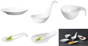 Ritzenhoff & Breker Dipschale GUSTO mit Löffeln, Porzellan, spülmaschinenfest - Praktische Dipschalen im Set von 6, ideal für jede Feier. Aus hochwertigem Porzellan, spülmaschinenfest und perfekt für Snacks und Dips.