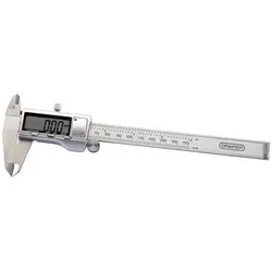 Draper Expert Digitaler Messschieber 0-150mm mit Dual Reading - Präziser Messschieber aus gehärtetem Edelstahl mit extra großem Display für metrische und zöllige Ablesungen. Automatische Abschaltung verlängert die Batterielaufzeit. Ideal für präzise Messungen im Handwerk.