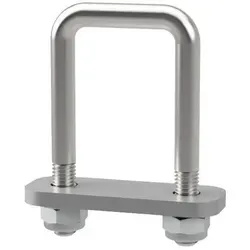 SUPROD Schrauben-Set U-Bügelschraube M10 mit Klemmplatte und Stopmuttern verzinkt M10, LW=41, LH=85 mm