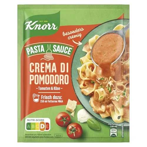 Knorr Pasta Sauce Crema di Pomodoro leckere Nudelsauce mit Tomaten und Käse 250 ml