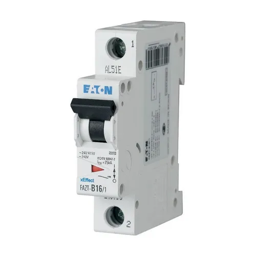 Eaton Leitungsschutzschalter FAZT-D15/1 - Sicherer Schutz für Ihre Geräte - Leitungsschutzschalter von Eaton mit 15 A und Charakteristik D. Ideal für zuverlässigen Schutz in elektrischen Installationen. Hohe Schaltvermögen und kompakte Bauweise.