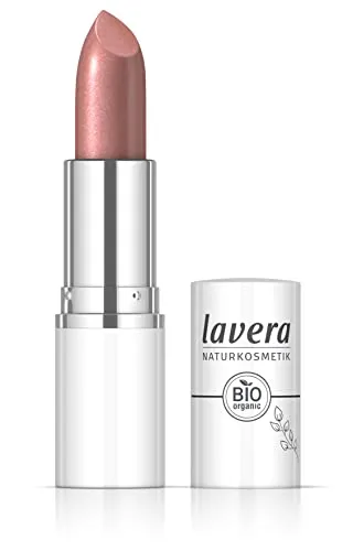 lavera Candy Quartz Lipstick -Rosewater 01 - Intensiver Glow - Federleichte Textur - Bis zu 6 Stunden Halt - vegan - Naturkosmetik (1x 18 g)