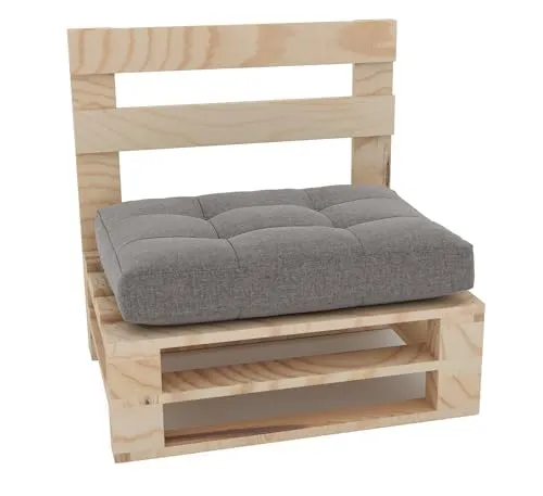 Lermowood Palettenmöbel Mpe Bank 80 x 80 cm Natur - Hochwertige Palettenbank für Innen- und Außenbereiche. Robustes Naturholz sorgt für eine hohe Tragfähigkeit und Langlebigkeit. Ideal für individuelle Gestaltung im Loft-Stil – perfekt für Garten, Terrasse oder Balkon.