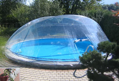 Steinbach Swimming Pool Überdachung "Cabrio Dom", transparent, für 460 x 120 cm Familia Nuovo de Luxe rund