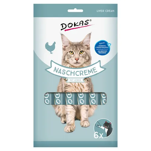 Dokas Snack Nasch-Creme mit Leber 90 g, Katzensnack, UVP 2,19 EUR, NEU