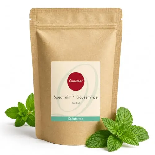 Spearmint Tee Grüne Minze Tee - 200 g - Krauseminze Nana Minze - lose | milder Minztee ohne Zusätze | 100% natürliche Minzblätter | koffeinfreier Kräutertee von Quertee