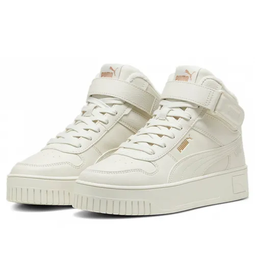 PUMA Damen Carina Street Mid WTR Sneaker - Vapor Gray Gold, 42 EU - Damen-Sneaker mit regulärem Fit, schnürbarem Klettverschluss und stylischer Gummilaufsohle für optimalen Komfort und Trendbewusstsein.