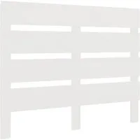 vidaXL Kopfteil Weiß 90x3x80 cm aus Massivholz Kiefer - Klassisches Bett-Headboard aus massivem Kiefernholz mit modernem Lattendesign, das Licht durchlässt und hervorragenden Komfort beim Sitzen bietet.