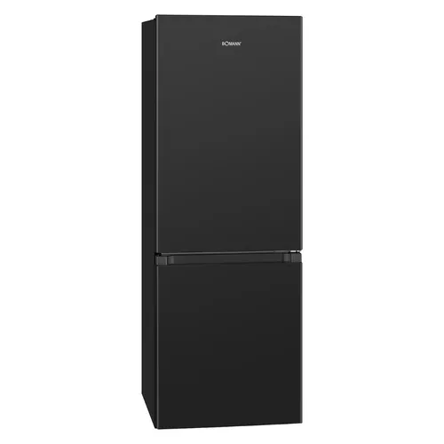 BOMANN KG 320.2 Kühlgefrierkombination - 175 l, 1430 mm hoch, schwarz, platzsparend mit halbautomatischem Abtauvorgang und individuell einstellbarer Temperatur