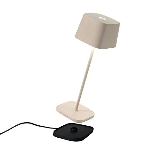 Zafferano Ofelia Pro - Kabellose LED-Tischleuchte - Dimmbar, IP65-schutz für Indoor/Outdoor, 9 Stunden Akkulaufzeit, perfekte Lichtintensitätseinstellung für jede Umgebung.