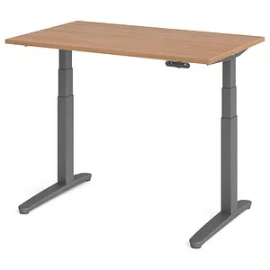 HAMMERBACHER XBHM12 elektrisch höhenverstellbarer Schreibtisch - Kinderschreibtische mit elektrischem Höhenverstellmechanismus für ergonomisches Arbeiten im Sitzen und Stehen, ideal für gesundes Lernen und Spielen.