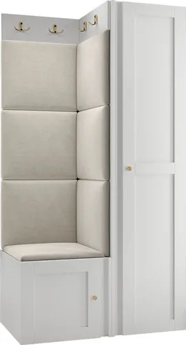 MIRJAN24 Garderoben-Set Orion Ramiro XXV - Praktisches Garderoben-Set mit Kleiderschrank, Schuhschrank und 6 Kleiderhaken, ideal für platzsparende Lösungen in Fluren oder Eingangsbereichen.