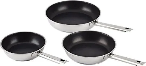 RÖSLE ELEGANCE Bratpfannen-Set 3-tlg. - 20, 24 und 28 cm, hochwertige Antihaftversiegelung ProPlex für perfektes Braten ohne Anbrennen