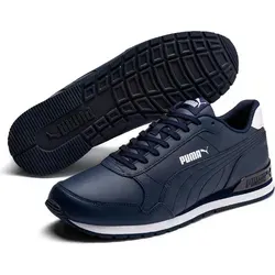 Puma ST Laufschuh v2 Full Leder – Blau - Moderner Sneaker aus hochwertigem Leder für robusten Komfort. Ideal für den Alltag mit stabiler Gummi-Laufsohle und sportlichem Design, perfekt kombinierbar mit Jeans oder Chinos.