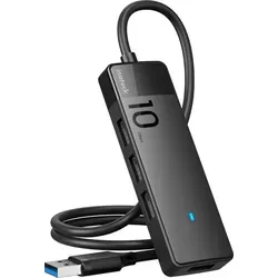 Inateck 4-Port USB Hub mit 10 Gbps Geschwindigkeit - USB 3.2 Gen 2 Hub mit 4 Anschlüssen für schnelle Datenübertragung. Ideal für Mac und Windows, kompakt und praktisch für unterwegs. Unterstützt Hot-Swap ohne Treiber.