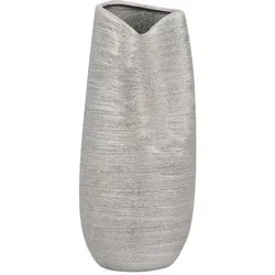 Beliani Dekovase, Silber, Stein, Mode, 32 cm, Dekoration, Vasen, Keramikvasen