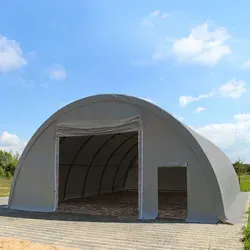TOOLPORT Highlander 9,15x26m Rundbogenhalle – Stabil & Vielseitig - Entdecken Sie die TOOLPORT Highlander Rundbogenhalle (9,15x26m) aus reißfester PVC-Plane in grau. Ideal für Lagerung in der Landwirtschaft, Industrie und Gewerbe. Robuste Konstruktion mit geprüfter Statik für höchste Stabilität.