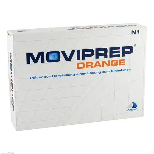 Moviprep Orange Pulver - Abführmittel zur Herstellung einer Lösung - Effektives Abführmittel für eine gründliche Darmreinigung, ideal vor medizinischen Untersuchungen.