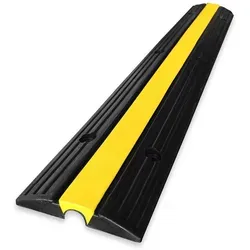 Kabelbrücke Vesuv - Hochwertige Gummi-Brücke für sicheres Kabelmanagement - Robuste Gummi-Kabelbrücke für Innen- und Außenbereiche. Hohe Sichtbarkeit dank gelber Oberseite. Ideal für Werkstätten, Baustellen und Veranstaltungen.