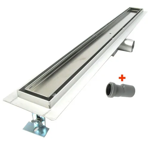 Edelstahl Duschrinne T3AT 700 - Flach & Höhenverstellbar - Duschkabinen & -wände: Hochwertige, befließbare Edelstahl Duschrinne (70cm) mit Geruchsstop-Siphon, ideal für moderne Bäder und einfache Installation.
