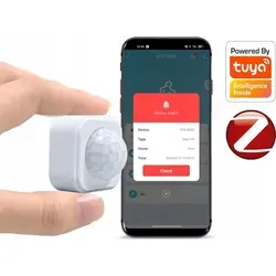 Extrem kleiner PIR ZigBee Bewegungssensor TUYA Smart RTX Eco - Sicherheitstechnik-Zubehör mit hochmodernem ZigBee 3.0 Standard, der einfache Automatisierung und Benachrichtigungen bei Bewegungserkennung ermöglicht. Ideal für Smart Home Systeme!