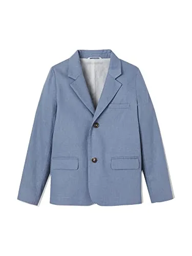 Vertbaudet Festliches Jungen Sakko blau 86 - Elegantes Sakko mit Reverskragen und Knopfverschluss, ideal für besondere Anlässe. Die Abnäher sorgen für eine perfekte Passform und das stilvolle Design macht jeden Auftritt unvergesslich.