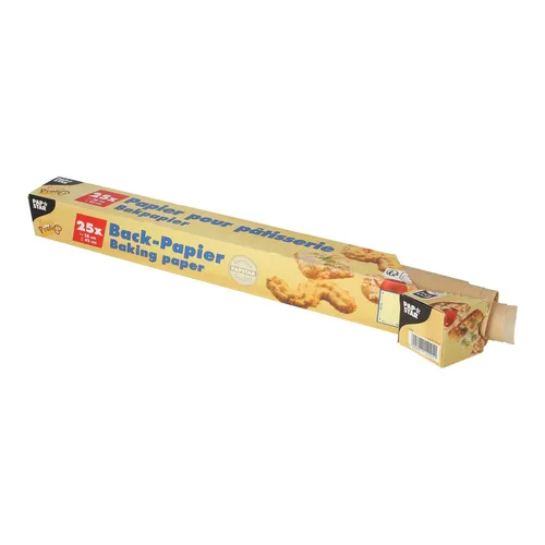 PAPSTAR Backpapier-Zuschnitte 1 Pack - Praktische Backpapier-Zuschnitte für perfekte Backergebnisse. 25 hochwertige, vorgeschnittene Blätter, temperaturbeständig bis 220°C, erleichtern das Backen und sorgen für stressfreies Arbeiten in der Küche.