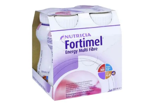 Nutricia Milupa Trinkbeutel Fortimel Energy Multi Fibre 4er-Pack - Vanille - Trinkblasen: Fortimel Energy Multi Fibre ist ein energiereiches diätetisches Lebensmittel mit Ballaststoffen zur Förderung der Verdauung, ideal für Patienten mit erhöhtem Kalorienbedarf.