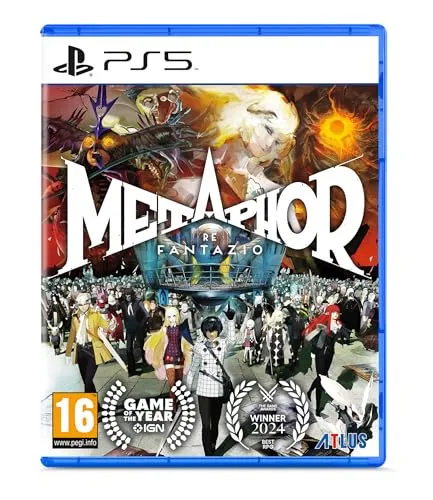 Metaphor: ReFantazio (PS5) - Deutsche Verpackung - Spiele für PlayStation 5 mit deutscher Anleitung und Spielbarkeit. Erlebe eine riesige, fesselnde Welt mit rundenbasiertem Kampfsystem und personalisierbaren Archetyp-Kräften.