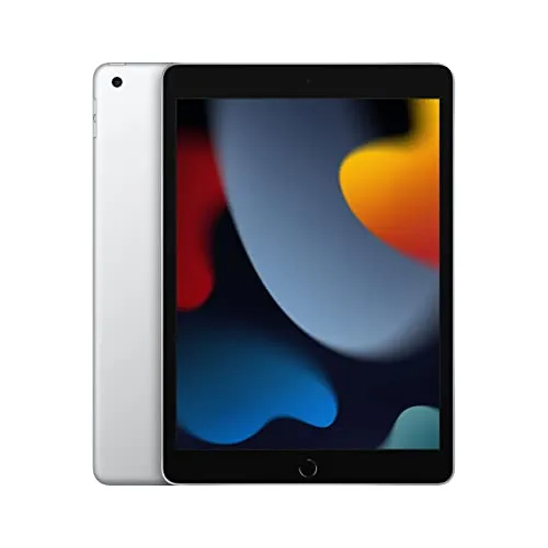 Apple iPad (10,2-Zoll, Wi-Fi, 64GB) - Silber (Generalüberholt) 2021, professionell geprüft und mit über 80% Akku-Kapazität
