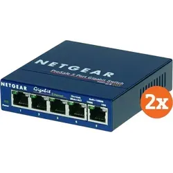 Netgear GS105 Duo Pack – 5-Port Netzwerk-Switches - Zwei 5-Port Netzwerk-Switches im Paket, einfach Plug and Play. Ideal für die Erweiterung deines Heimnetzwerks, kompakt und platzsparend montierbar. Lebenslange Garantie inklusive!