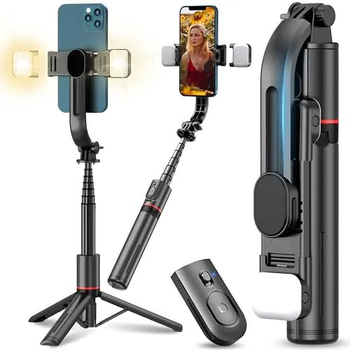 in1 Bluetooth Selfie Stick Stativ - 3-in-1 Teleskop Monopod für kreative Fotografie - Handy-Gadgets mit 3-in-1 Funktion: Selfie Stick, Stativ und LED-Lampe. Ideal für kreative Aufnahmen mit einstellbarer Beleuchtung und kabelloser Fernbedienung für 10m Reichweite.