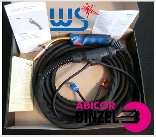 Abicor Binzel MB GRIP 501D WZ-2 MIG/MAG Brenner - Schweißbrenner mit 5,0 m Länge, flüssigkeitsgekühlt für optimale Wärmeableitung und langlebige Leistung, ideal für professionelle Anwendungen.