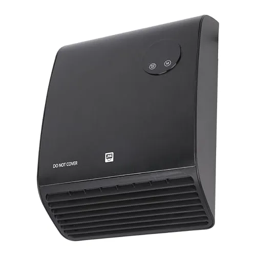 SHX Badezimmer-Heizlüfter 2000 W | Mit Thermostat & Fernbedienung | Wassergeschützt, Schwarz - Elektroheizkörper | Leistungsstarker Heizlüfter mit 3 Einstellungen und IPX2-Schutz für sicheres Heizen im Bad. Ideal für kalte Morgen und frische Abende.