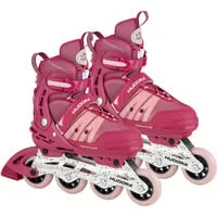 HUDORA Inline Skates Comfort - Verstellbare Inliner für Kinder & Jugendliche - Kinder-Inline-Skates mit bis zu 6 Größenverstellung, ABEC 7 Kugellager und atmungsaktivem Softboot für maximalen Fahrspaß und Komfort.