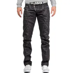Cipo & Baxx Herren 5-Pocket-Jeans Regular Fit BA-C0812 Schwarz W40/L32 - Modische 5-Pocket-Jeans für Herren im Regular Fit mit Mid Waist. Pflegeleicht und aus 100% Baumwolle, ideal für den täglichen Einsatz und vielseitig kombinierbar.