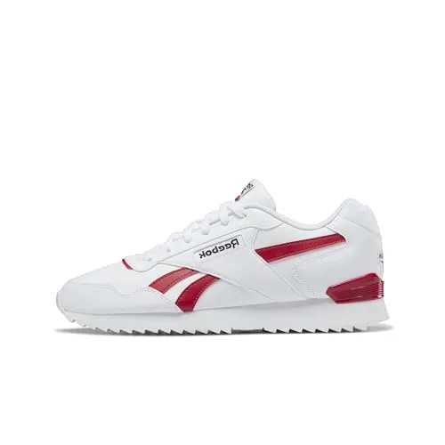 Reebok Unisex Glide Ripple Clip Sneaker - Bequem und stylisch in Ftwwht Flasrd Cblack - Herren-Sneaker mit flachem Gummi-Verschluss und mittlerer Schuhweite für optimalen Komfort und lässigen Look.